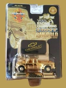 1999 Racing Champions Mint 24K Gold Plated Chevrolet Brand W/ FORD Truck Inside